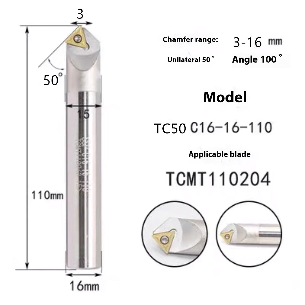 6039 Machining center 15 20 25 30 35 40 45 50 55 60 65 70 75 degree chamfering toolholder TCMT Shandong Denso Pricision Tools Co.,Ltd.
